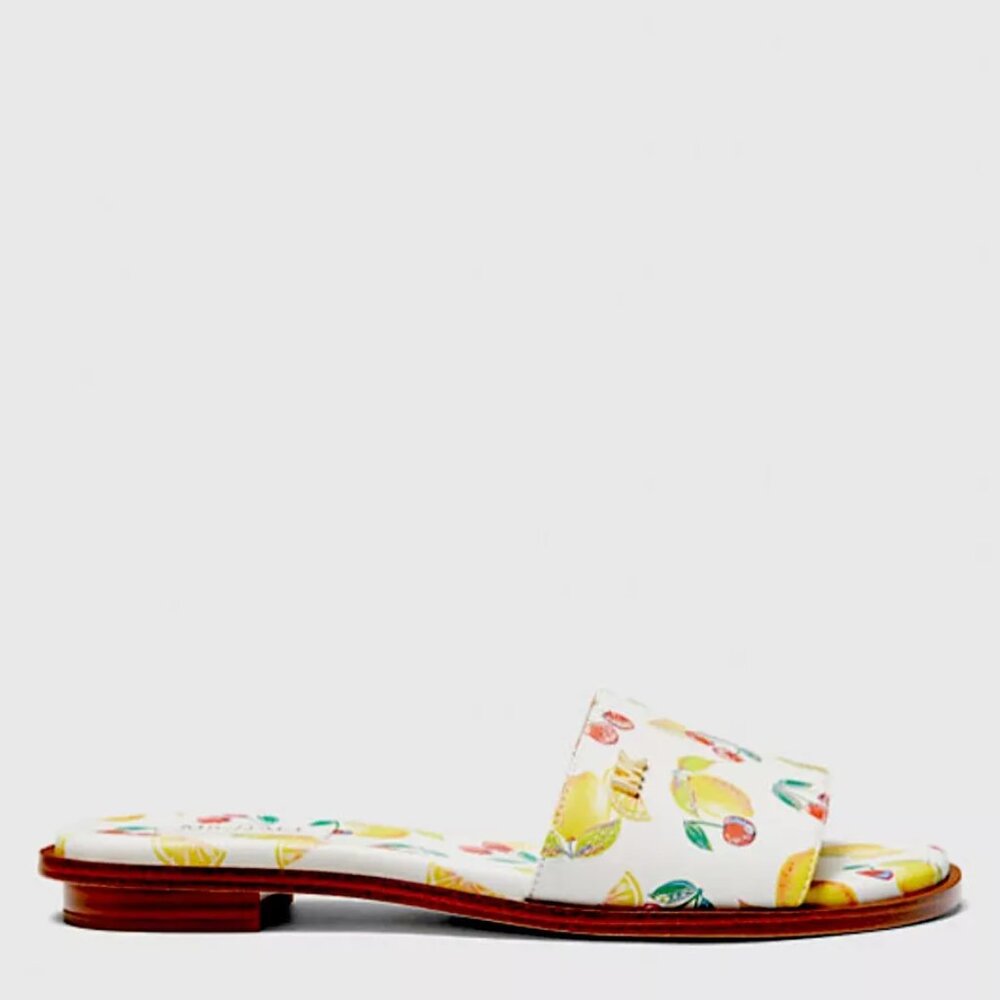 Michael Kors Deanna Sequined Fruit Print Slide Sandal - Picture 2 of 3